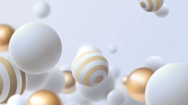 White gold balls floating bokeh free wallpaper - medium preview image