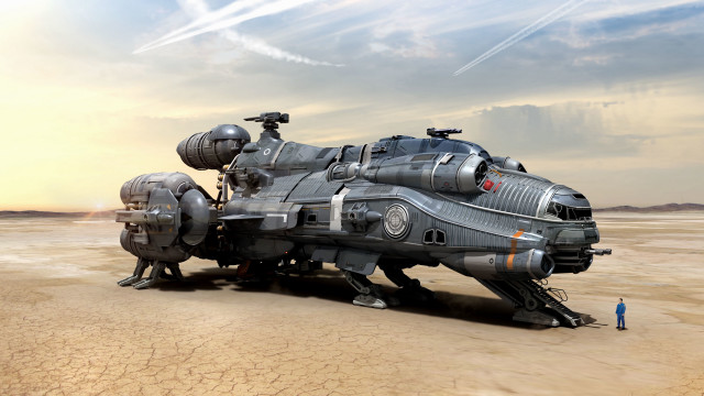 Desert military vehicle person sky free wallpaper - medium preview image