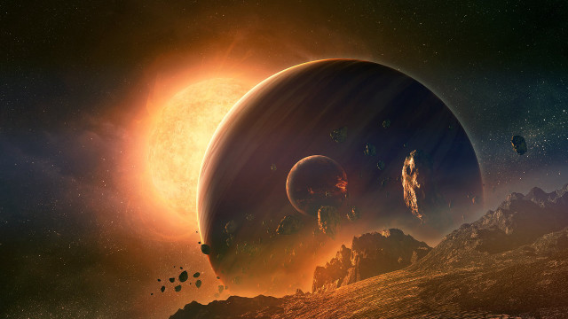 Space planet star sky moon #2 free wallpaper - medium preview image