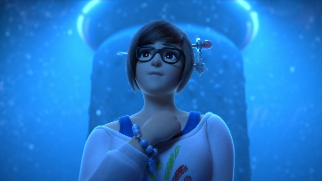 Cartoon glasses sweater necklace portrait free wallpaper - medium preview image