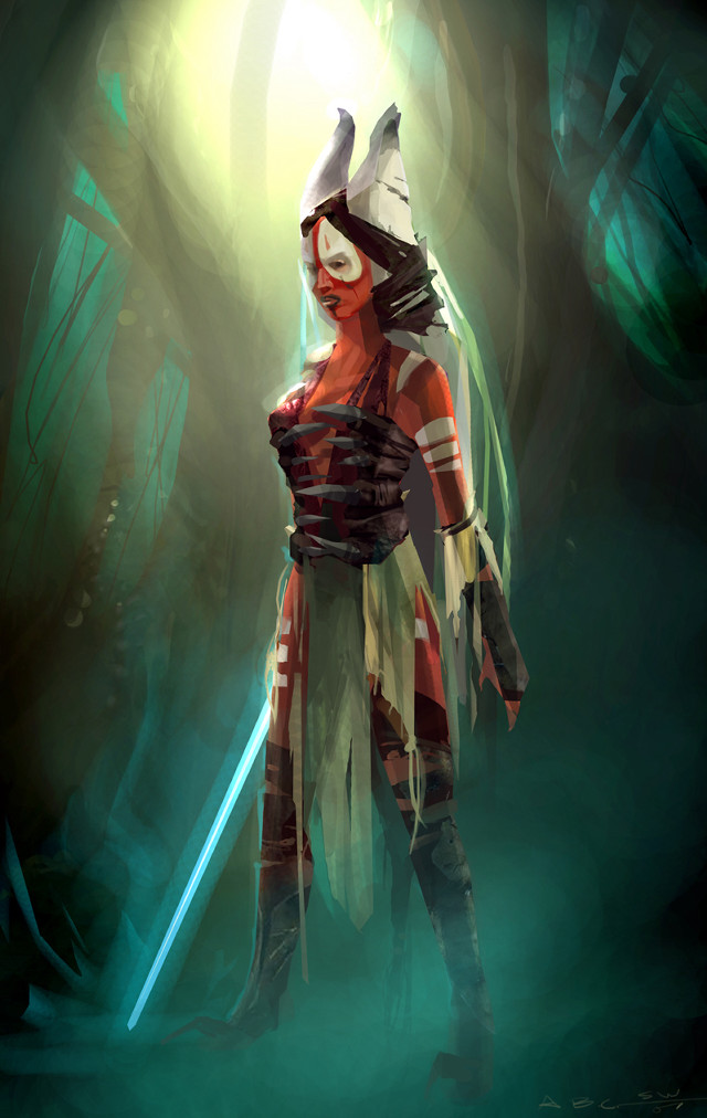 Woman costume sword dark forest #2 free wallpaper - medium preview image