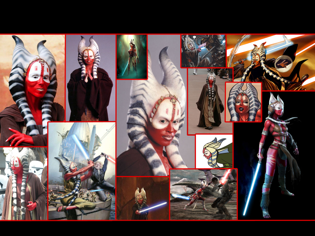Star wars characters costumes collage free wallpaper - medium preview image