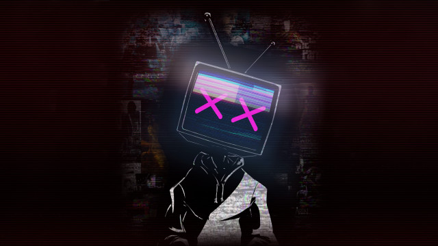 Tv head neon x cyberpunk free wallpaper - medium preview image
