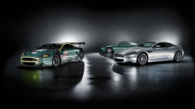 Green white silver cars dark free wallpaper - medium preview image