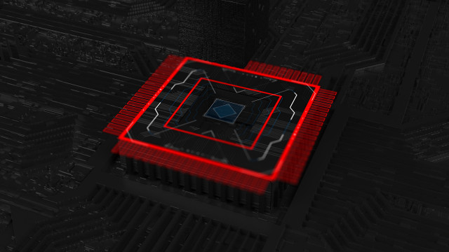 Red black blue square city free wallpaper - medium preview image