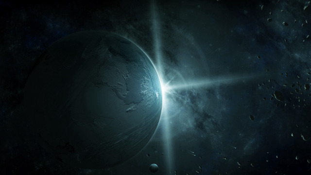 Space light clouds distant star free wallpaper - medium preview image