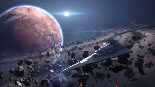 Star wars spaceship red planet #3 free wallpaper - medium preview image