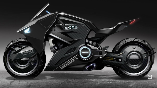 Futuristic motorcycle concept digital rendering free wallpaper - medium preview image