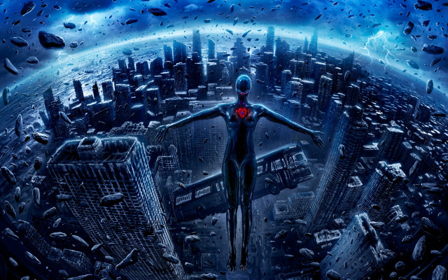 Futuristic woman red light afrofuturism free wallpaper - medium preview image
