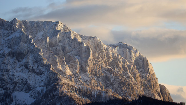 Mountain snowy peak cloudy sky #2 free wallpaper - medium preview image