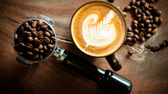 Coffee leaf grinder beans wooden free wallpaper - medium preview image