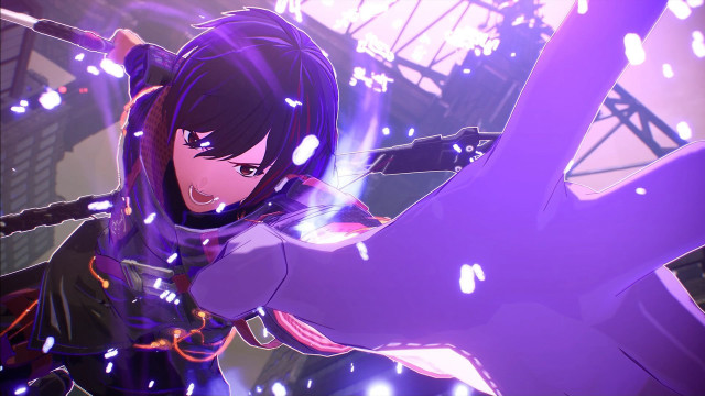 Woman purple sword video game free wallpaper - medium preview image
