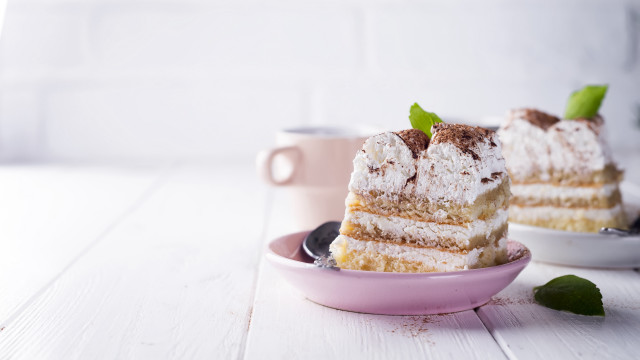 Cake pink bowl coffee rococo free wallpaper - medium preview image