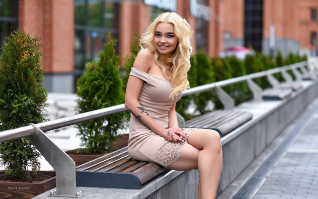 Elina karimova bench dress heels free wallpaper - medium preview image
