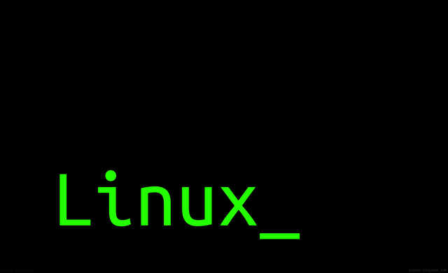 Green linux logo black background free wallpaper - medium preview image