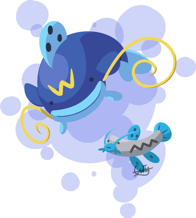 Cartoon character floating fish hand free wallpaper - medium preview image