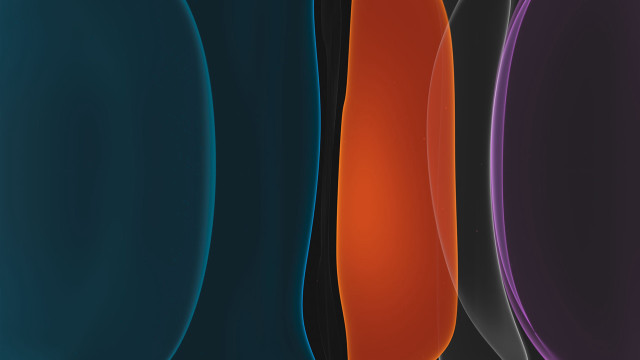 Colored shapes white border blue free wallpaper - medium preview image