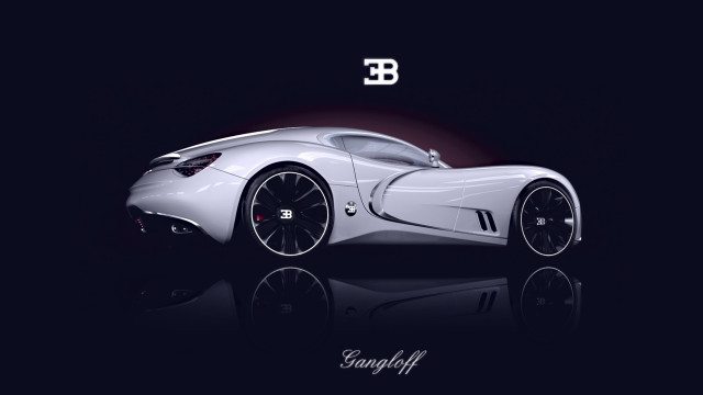 White sports car black background #3 free wallpaper - medium preview image