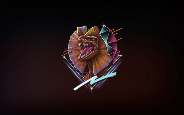 Dinosaur sharp teeth purple triangle free wallpaper - medium preview image