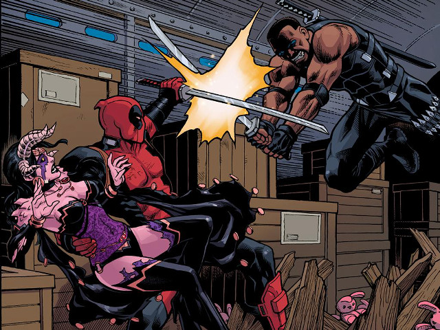 Deadpool demon attack warehouse comic free wallpaper - medium preview image