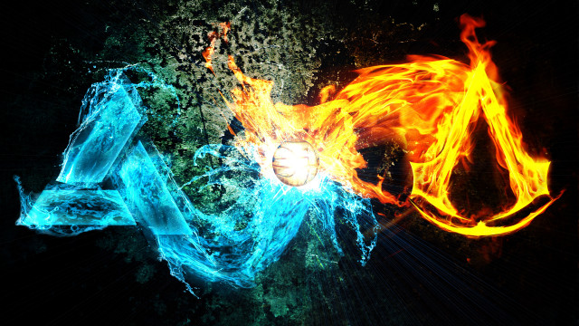 Fire ice 3d blender embers free wallpaper - medium preview image