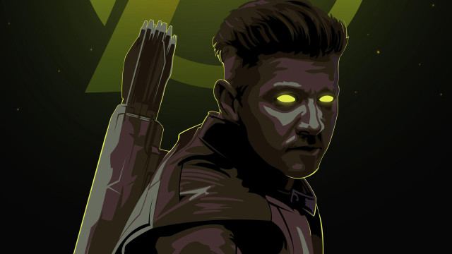 Man gun glowing eyes green free wallpaper - medium preview image