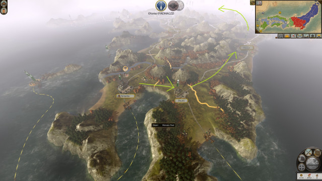 Large island map green arrows free wallpaper - medium preview image