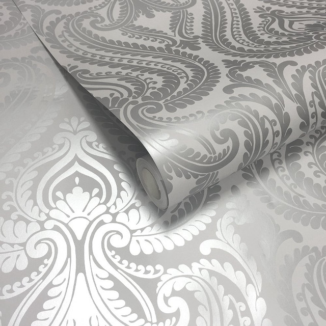 White silver wallpaper pattern tape free wallpaper - medium preview image