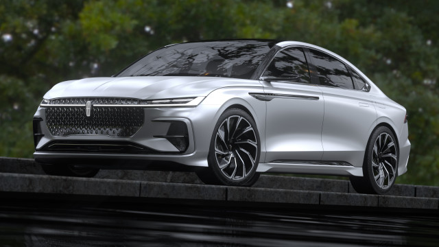 White car bridge forest water free wallpaper - medium preview image