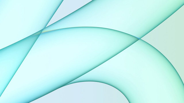 Blue green abstract curves white free wallpaper - medium preview image