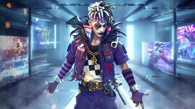 Cyberpunk punk neo hallway gun free wallpaper - medium preview image
