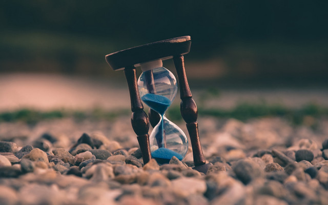 Hourglass rocks river forest bokeh free wallpaper - medium preview image