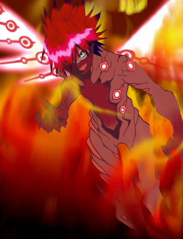Fiery phoenix redhair glowingeyes autumnleaves free wallpaper - medium preview image