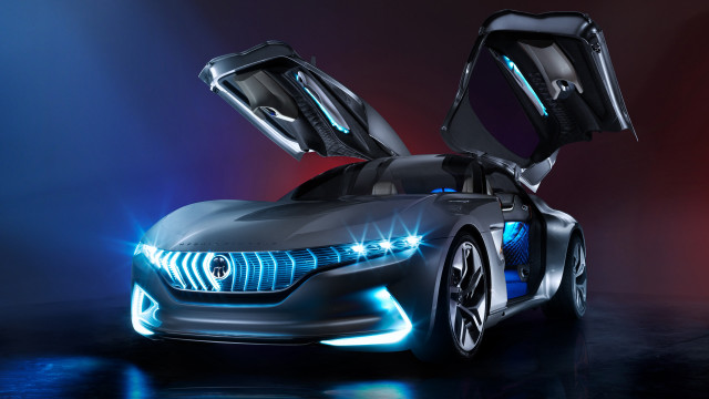 Futuristic car doors open lights free wallpaper - medium preview image