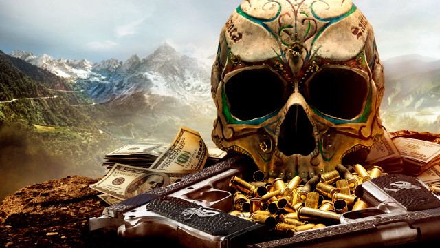 Skull gun money mountain top free wallpaper - medium preview image