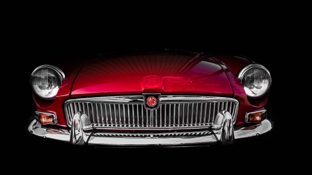 Red car headlights dark rendering free wallpaper - medium preview image