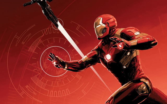 Red suit sword clock tower free wallpaper - medium preview image