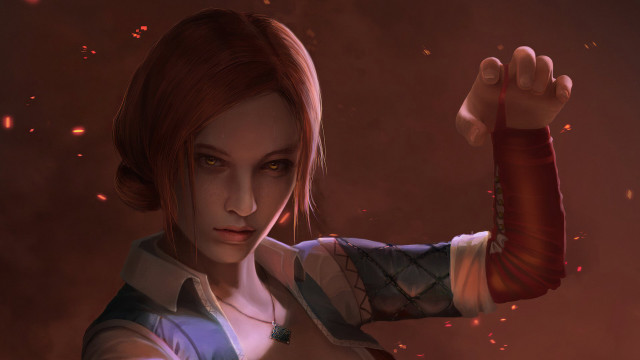 Woman fist video game red free wallpaper - medium preview image