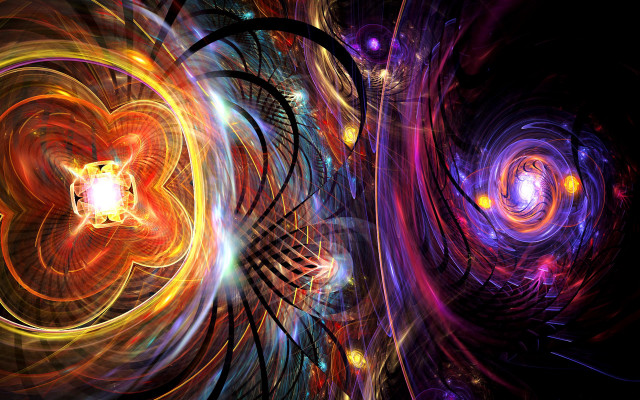 Spiral lightning star psychedelic fractals free wallpaper - medium preview image