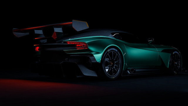 Green sports car dark room #7 free wallpaper - medium preview image