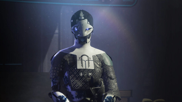 Robot helmet gloves spotlight glowing free wallpaper - medium preview image