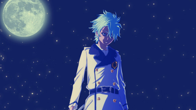 Man blue outfit full moon free wallpaper - medium preview image
