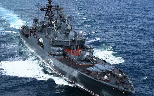 Large gray ship ocean red #2 free wallpaper - medium preview image
