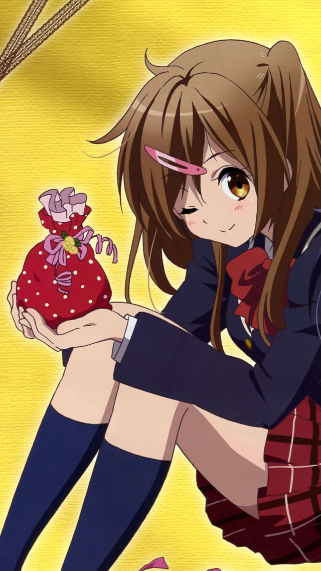 Girl school uniform red bag free wallpaper - medium preview image