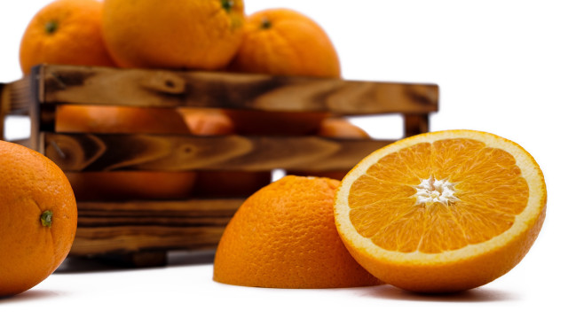 Orange crate half slice blurry free wallpaper - medium preview image