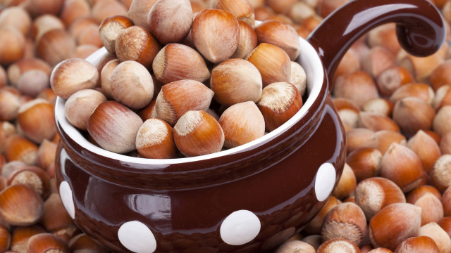 Nuts bowl pile closeup highdef free wallpaper - medium preview image
