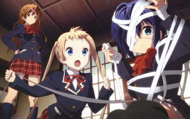 Anime girls room ribbon string free wallpaper - medium preview image