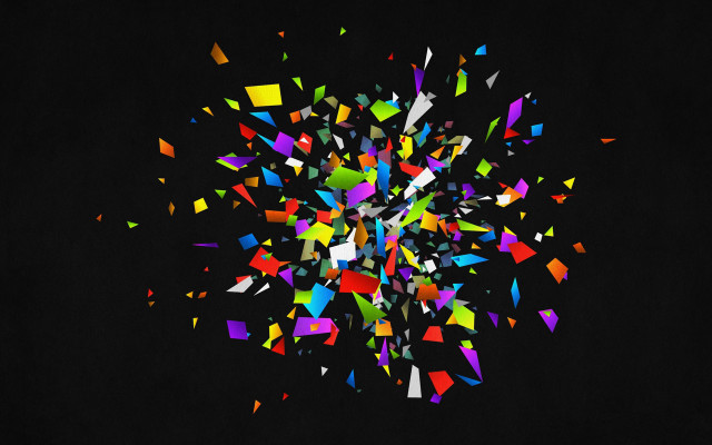 Colorful explosion abstract confetti rainbow free wallpaper - medium preview image