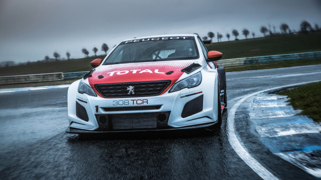 White red car wet road free wallpaper - medium preview image