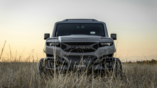 Grey truck field tall grass free wallpaper - medium preview image